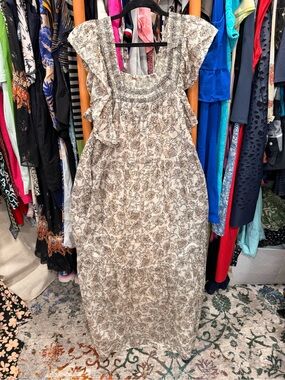 Free People Cream Floral Maxi Dress